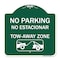 Signmission No Parking No Estacionar Tow Away Zone W/ Graphic, Green & White Alum Sign, 18" x 18", GW-1818-23804 A-DES-GW-1818-23804 - alternate 1